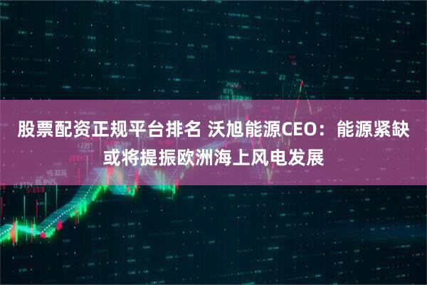 股票配资正规平台排名 沃旭能源CEO：能源紧缺或将提振欧洲海上风电发展